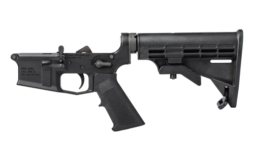 M4E1 Complete Lower Receiver w/ A2 Grip and M4 Stock - Anodized Black