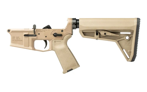 M4E1 Complete Lower Receiver w/ FDE MOE Grip & SL Carbine Stock - FDE Cerakote