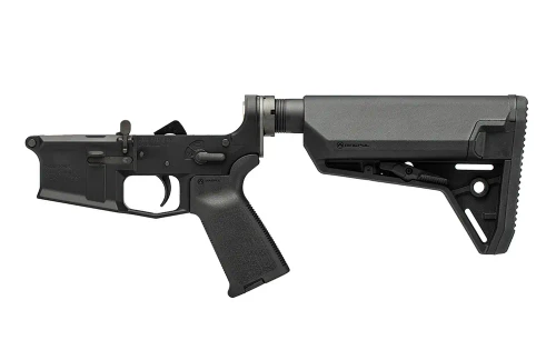 M4E1 Complete Lower Receiver w/ MOE Grip & SL-S Carbine Stock - Anodized Black