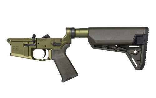 M4E1 Complete Lower Receiver w/ MOE Grip & SL-S Carbine Stock - ODG Anodized