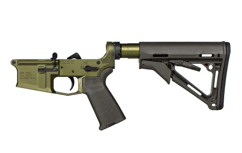 M4E1 Complete Lower Receiver w/ MOE Grip & CTR Carbine Stock - ODG Anodized