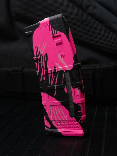 Weapon Works M3 Window Magazine- Pink Rhodesian Brushstroke