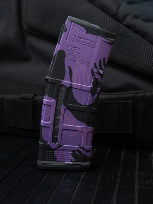 Weapon Works M3 Window Magazine- Purple Rhodesian Brushstroke