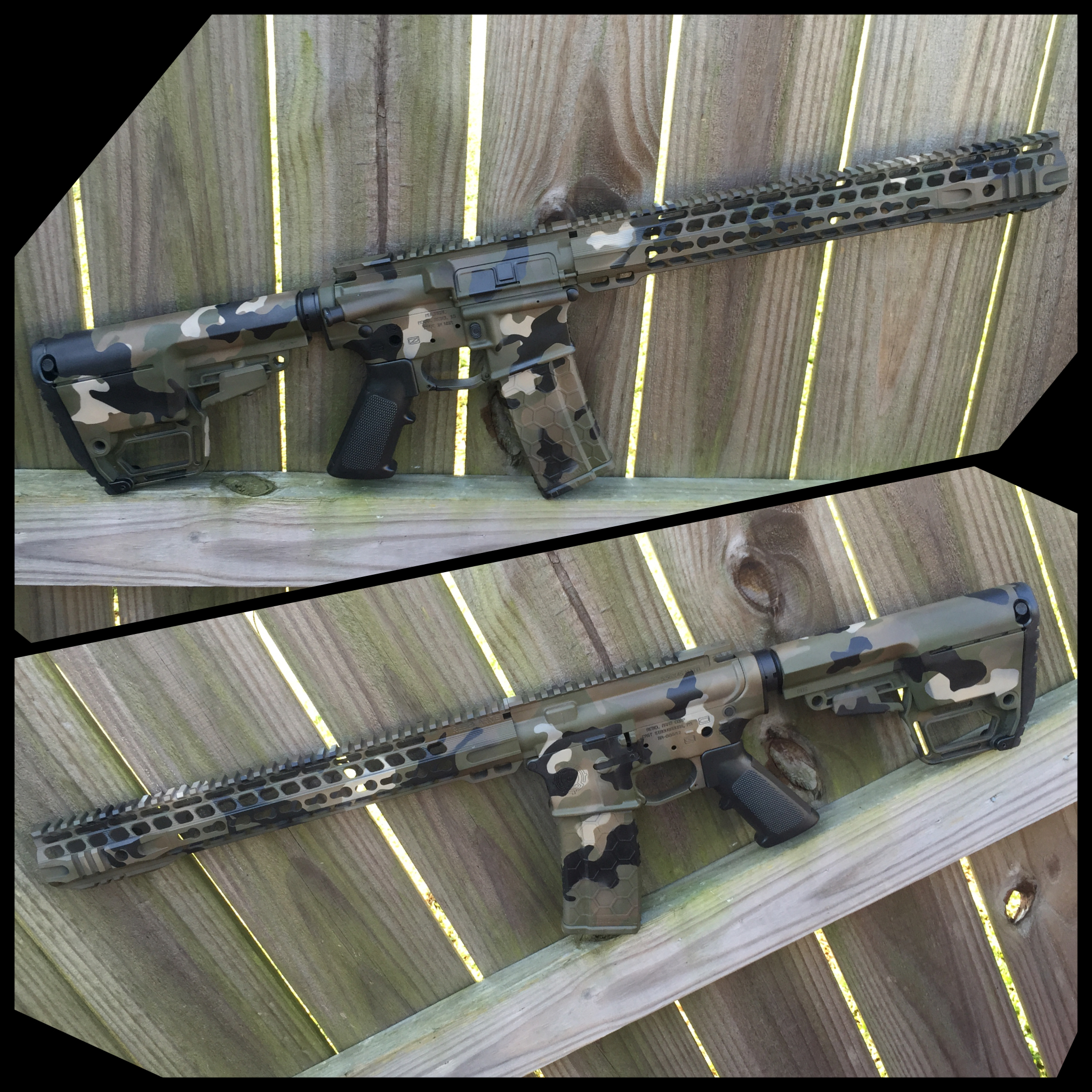 Woodland M81 Camo Stencil -- Rifle