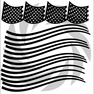 USA US American Flag Waving Wave Wavy 8.5 x 11 Stencil FAST FREE