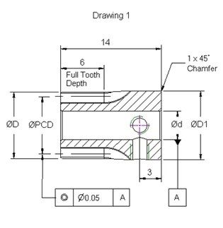 0.8 MOD Gear drawing type 1