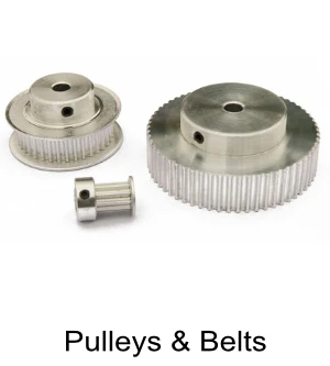 Timing and round belts and pulleys