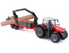 Bburago 10Cm Massey Fergusson 8740S Tractor With Log Trailer B18-31659