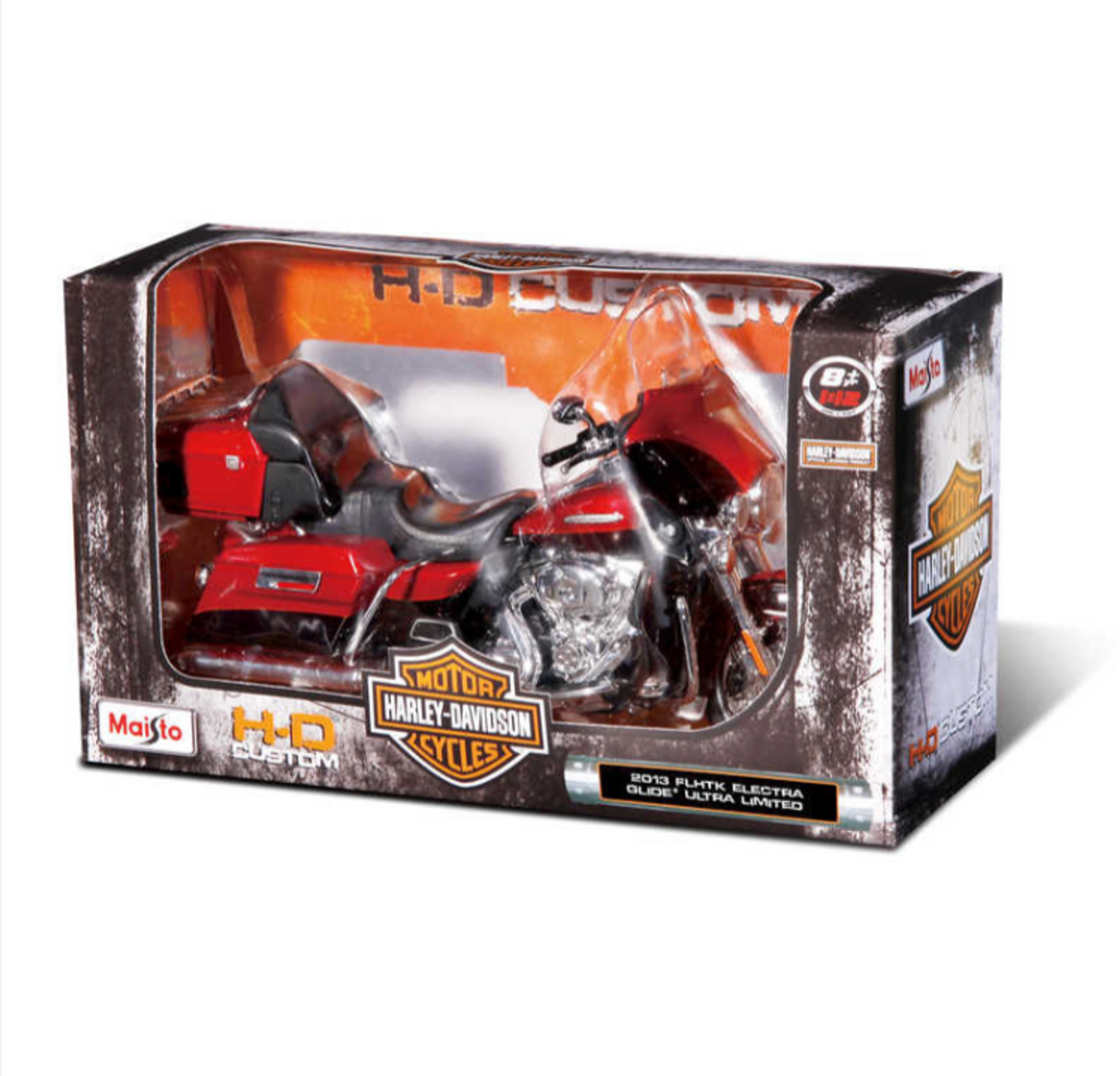 2013 Harley Davidson FLHTK Electra Glide Ultra Limited Red Bike Motorcycle  Model 1/12 by Maisto