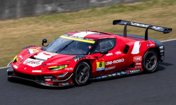 LookSmart UNI-ROBO Bluegrass Ferrari No.6 Team LeMans GT300 SUPER GT 2024 - Y. Katayama - R. Merhi Muntan 1/43 LSRC184