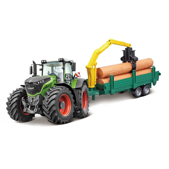 Bburago 10Cm Fendt 1050 Vario Tractor + Tree Forwarder
