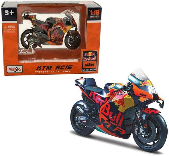 Maisto Motorbike 2021 Red Bull Ktm Ractory Racing (#88 Oliveira) Model Bike 1/18  M36371O