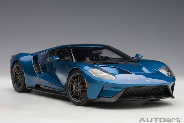 AutoArt 2017 Ford GT (liquid blue) 1/18 Car Model 72942