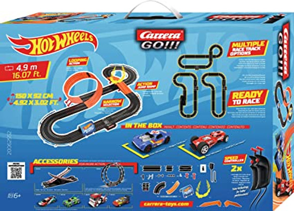 Carrera GO!!! Up To Speed 2022 Hot Wheels 4.9 Slot Racing Set (4.9m) 20062552