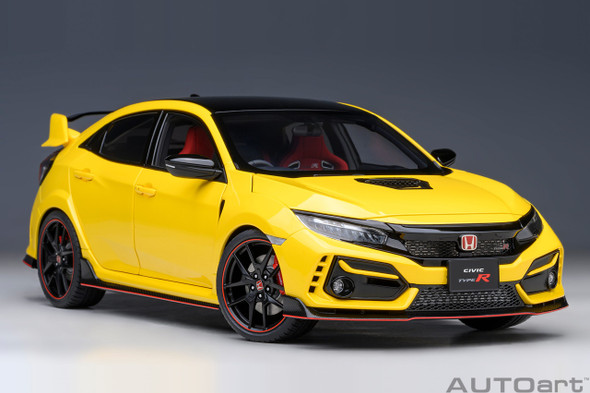 AutoArt Honda Civic Type R (FK8) Limited Edition (Sunlight Yellow) Model Car  1/18 73225