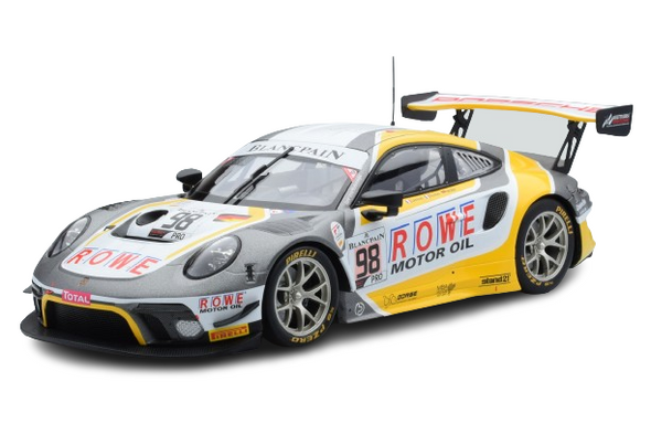 Minichamps Porsche 911 GT3 R (991.2) Rowe Racing Makowiecki/Pilet/Tandy 2nd Place 24H Spa 1/43 Scale Model Car 410 196088