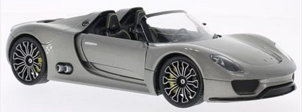 Welly Porsche 918 Spyder - Met Grey 1/24 Scale model Car 24031GY