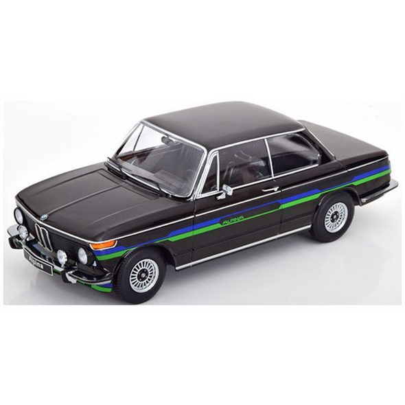 KK Scale BMW 2002 Alpina 1974 Black 1/18 Scale Model Car DC181322