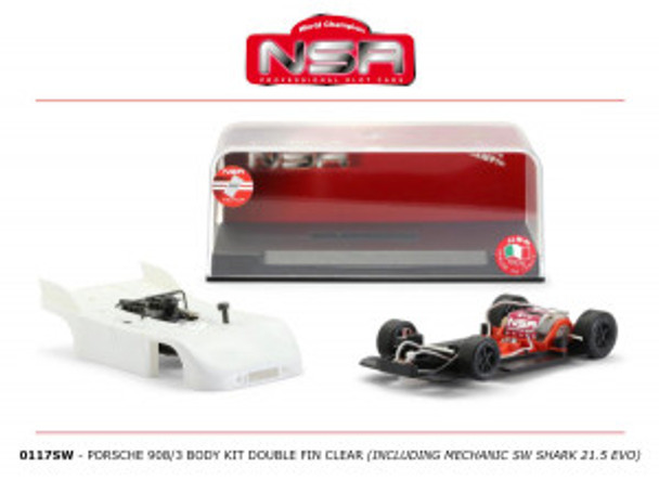 NSR Porsche 908/3 Clear Body Kit Dbl Fin (SW Shark 21.5 EVO) 1/32