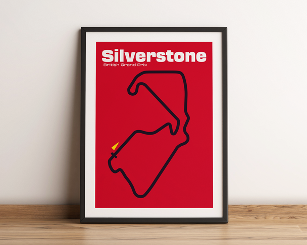 Silverstone Ferrari Racing F1 Team Colours Poster