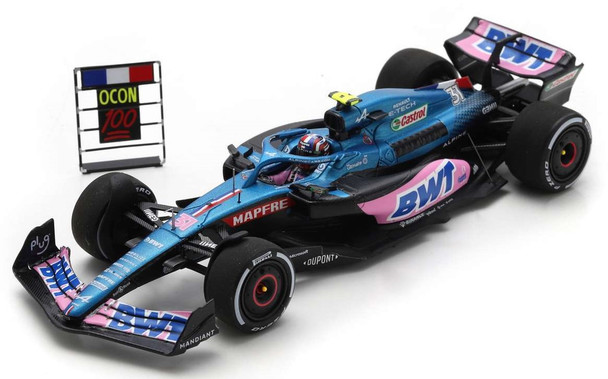 Spark Models Alpine A522 No.31 BWT Alpine F1 Team 5th Austrian GP 2022 Esteban Ocon 100th Race 1/43 S8543