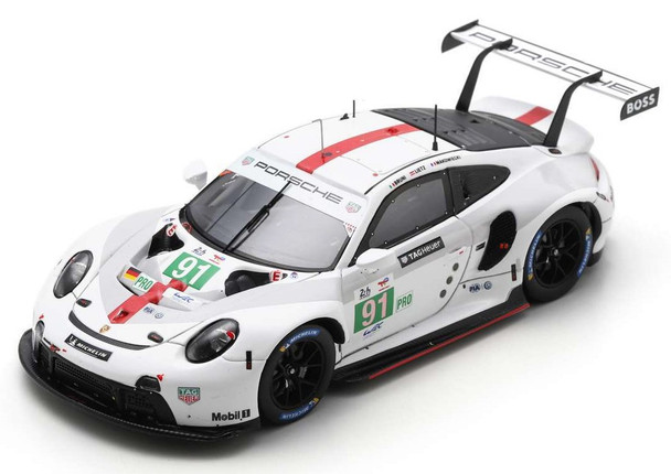 Spark Models Porsche 911 RSR-19 No.91 Porsche GT Team Winner LMGTE Pro class 24H Le Mans 2022 G. Bruni - R. Lietz - F. Makowiecki  Diecast Car Model 1/43 S8645