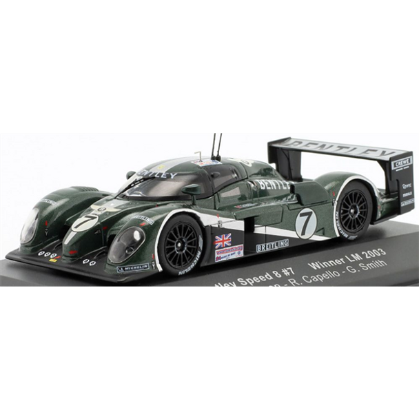 IXO Bentley Speed 8 #7 Winner 24h Le Mans 2003 Kristensen/Capello/Smith 1/43 Scale Model Car  LM2003