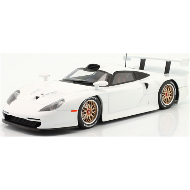 IXO Porsche Porsche 911 GT1 Street Version Plain Body Edition 1997 White 1/18 Scale Model Car  W18012003