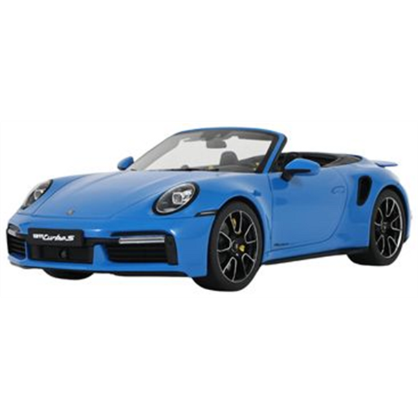 GT Spirit  Porsche 911 (992) Turbo S Cab Shark Blue 1/18 Scale Model Car GTS 441