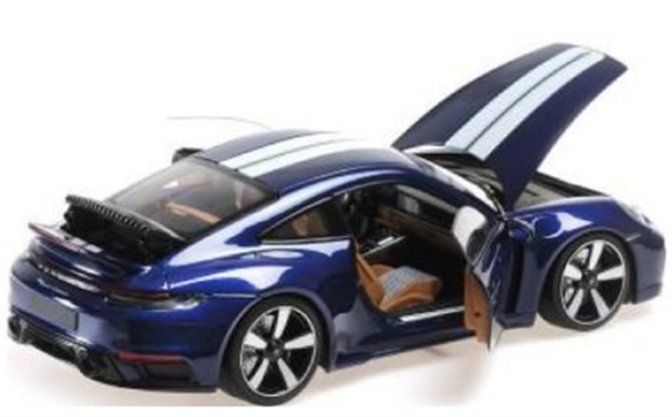 Minichamps Porsche 911 (992) Sport Classic 2022 Blue Metallic 1/18 Scale Model Car 110 069202