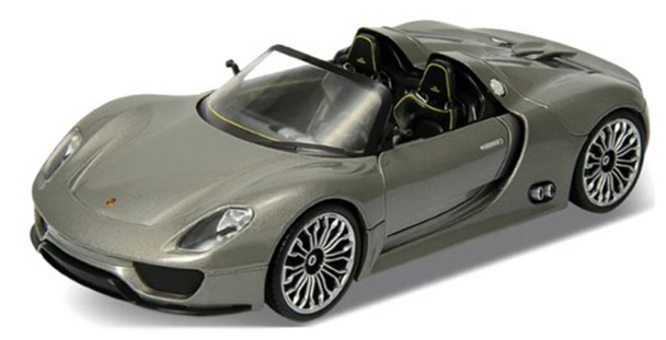 Welly Porsche 918 Spyder - Met Grey 1/24 Scale model Car 24031GY