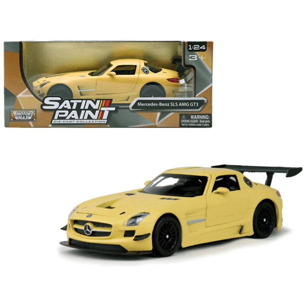 Motormax Mercedes SLS AMG GT3 2011 Matte Gold 1/24 Scale Model Car 73356GD