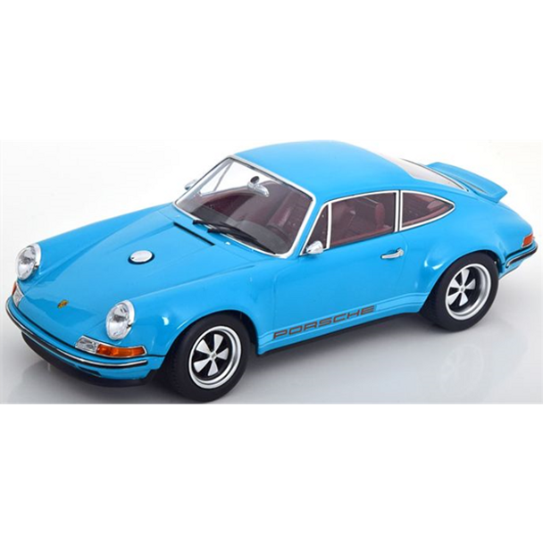 KK Scale Porsche Singer 911 Coupe Turquoise Blue 1/18 Scale Model Car DC180445