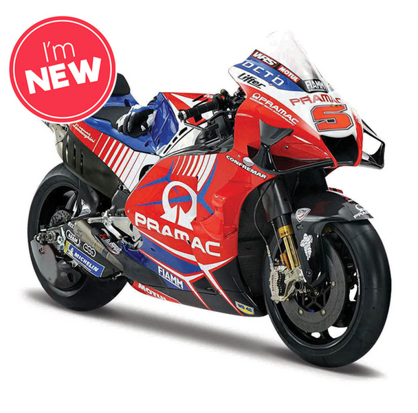 Bburago 2021 Motorbike Ducati Pramac Racing (#5 Zarco) 1/18 M36379Z