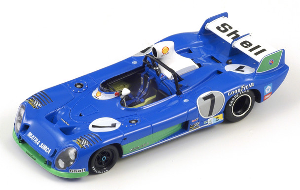 Spark Model Matra Simca MS 670 B No.7 Winner 24H Le Mans 1974 Hemri Pescarolo - Gerard Larrousse 1/18 18LM74