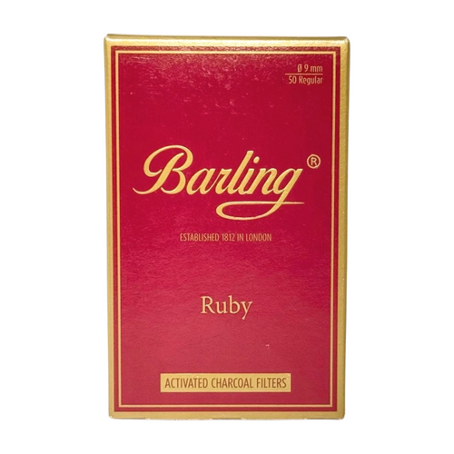 Barling Ruby 9mm Filters -Charcoal (50 Pack)