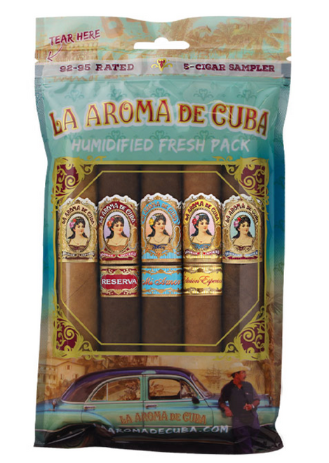 La Aroma de Cuba 92-95 Rated Fresh Pack Sampler (5 Pack)