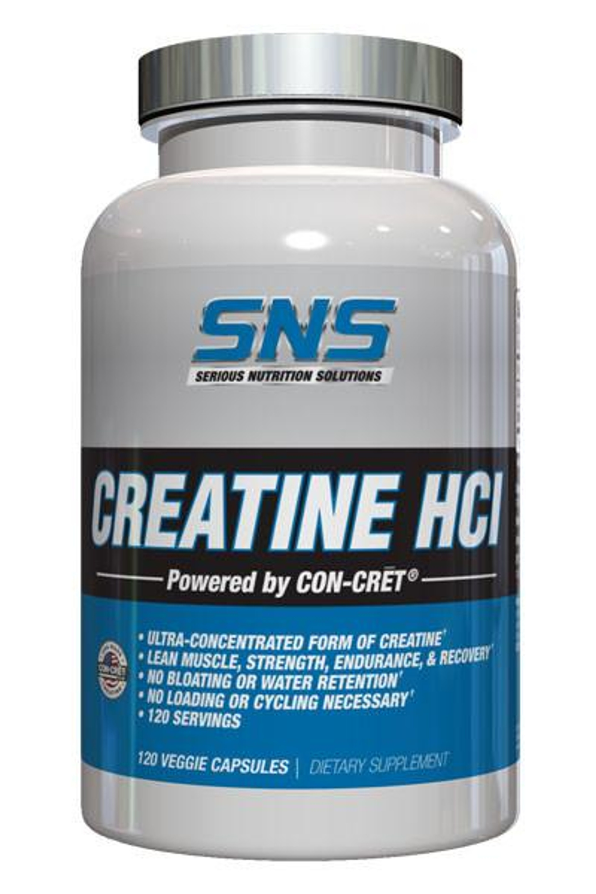 Creatine HCI by Serious Nutrition Solutions - 120 Caps Creatine HCI by Serious Nutrition Solutions - 120 Caps
