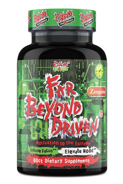 Bottle of Psycho Pharma Far Beyond Driven