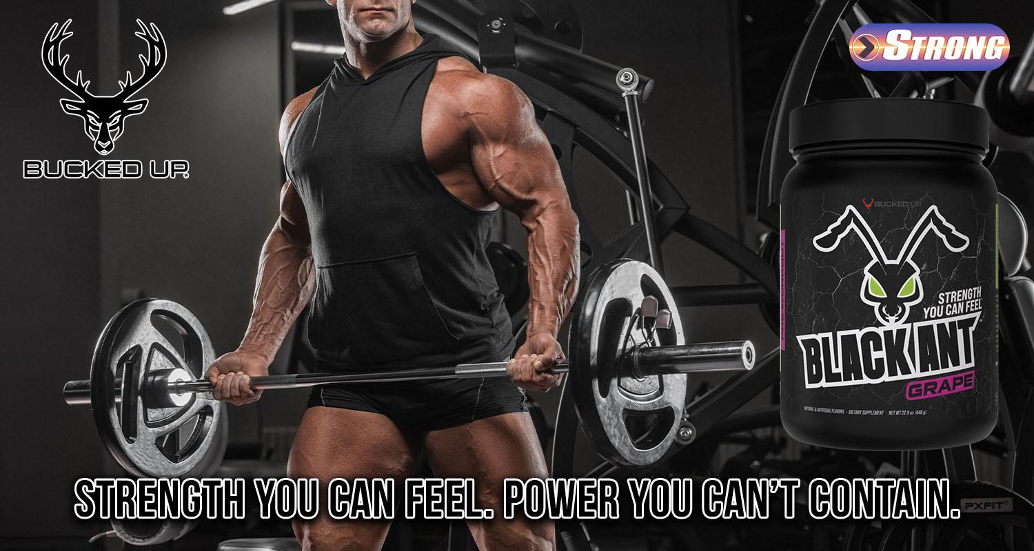 Bucked Up Black Ant Pre Workout Strong Supplement Shop Banner