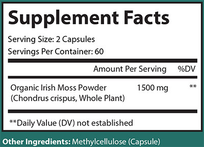 Sea Moss by Nutriumph - Supplement Facts