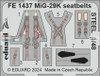 EDUFE1437 1:48 Eduard Color Zoom PE - MiG-29K Fulcrum Seatbelts (HBS kit)