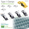 TRXTR35140 1:35 TRex - Type 1 Clamps for  WW2 German Panzer