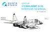 QTSQD72120 1:72 Quinta Studio Interior 3D Decal - MiG-29SMT Fulcrum 9-19 (TRP kit)