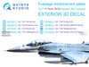 QTSQP48026 1:48 Quinta Studio 3D Decal - F-16C Block 30/32 Falcon Fuselage Reinforcement Plates (HAS kit)