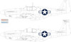 EDUEX1038 1:48 Eduard Mask - P-51B P-51C Mustang National Insignia (EDU kit)