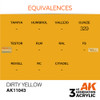 AKI011043 AK Interactive 3Gen Acrylic Paint 17ml - Dirty Yellow