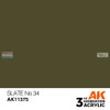 AKI011375 AK Interactive 3Gen Acrylic Paint 17ml - Slate No 34