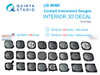 QTSQD48539 1:48 Quinta Studio 3D Decal - US WW2 Cockpit Instrument Gauges