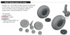EDU672403 1:72 Eduard Brassin Mosquito Wheels (TAM kit)